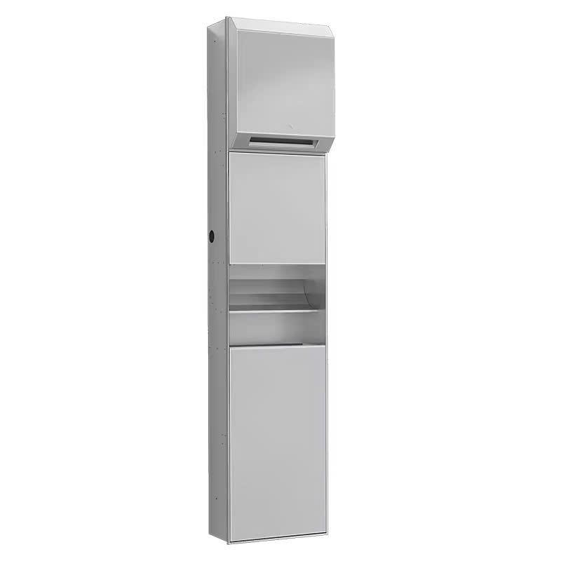 TỦ ĐỰNG GIẤY VỆ SINH CÔNG CỘNG ÂM TƯỜNG KÈM THÙNG RÁC VÀ SẤY TAY 34556