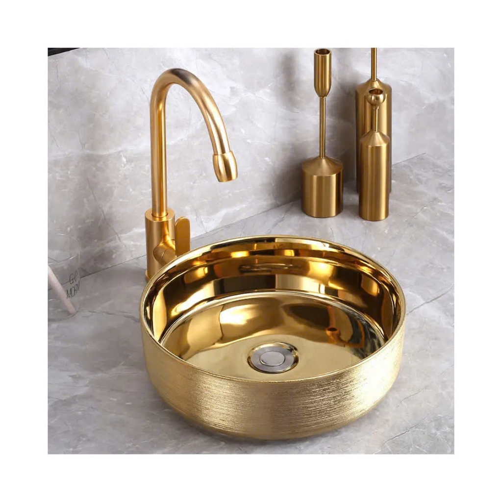 CHẬU GỐM MẠ VÀNG CLM3636