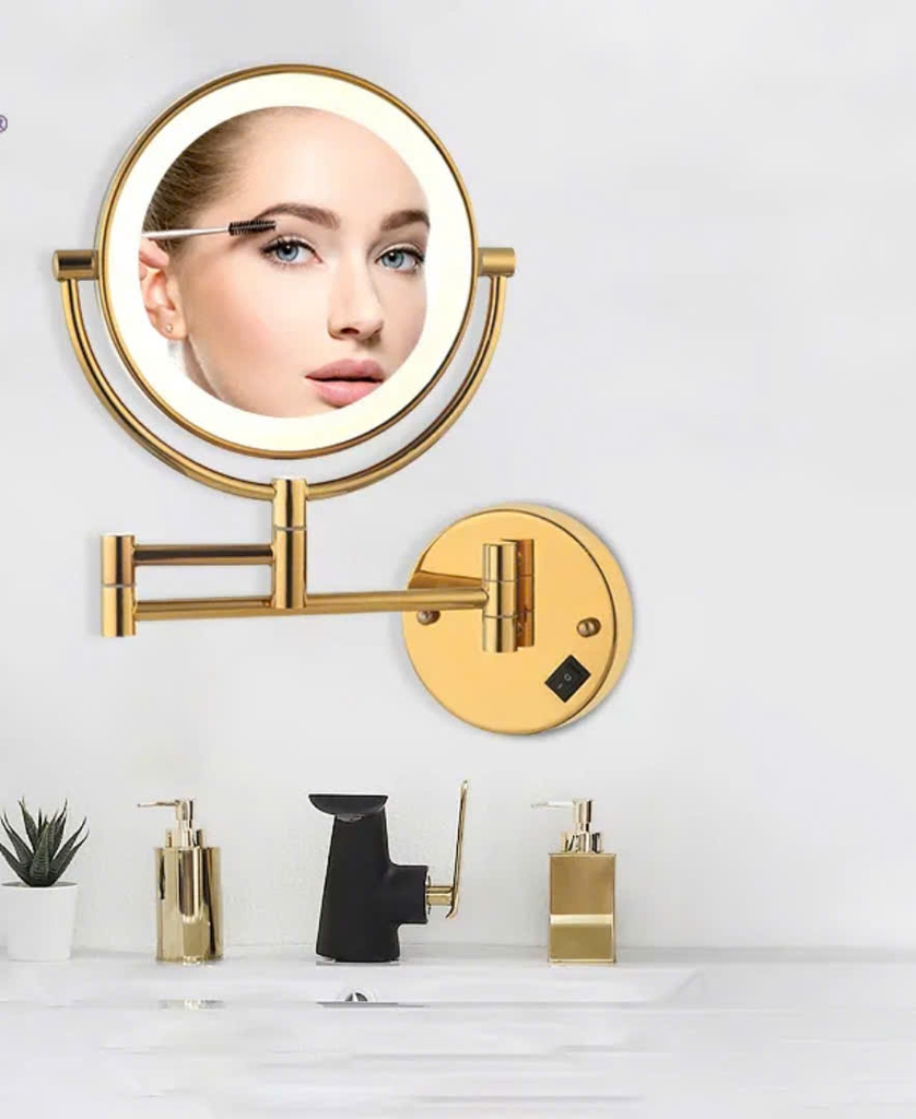 GƯƠNG PHÓNG ĐẠI TREO TƯỜNG MÀU ĐỒNG CỔ (ĐÈN LED) - SLD258 CLEANMAX