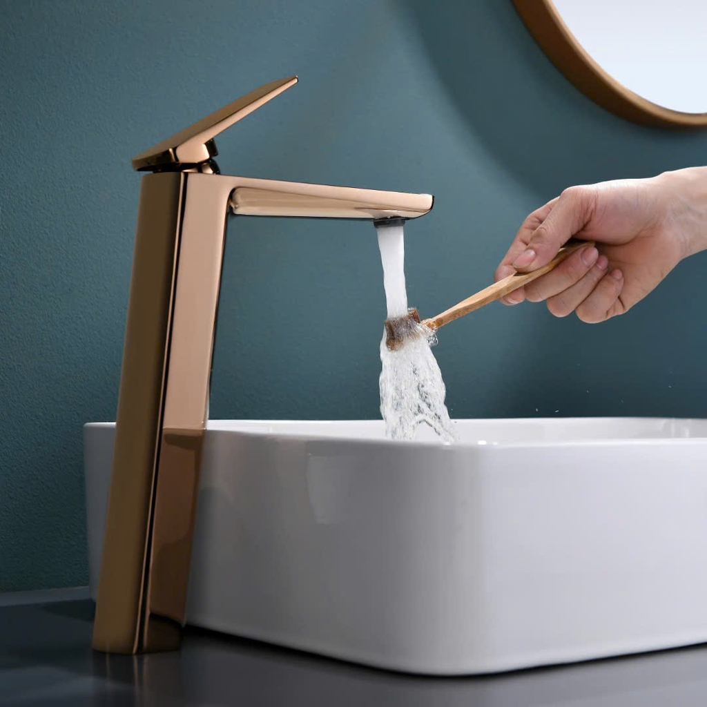 Vòi chậu dương bàn màu đen cao 30cm V65-HBL - 2202H