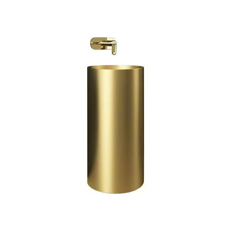 CHẬU LAVABO  CHÂN TRỤ MẠ VÀNG - 1088 CLEANMAX