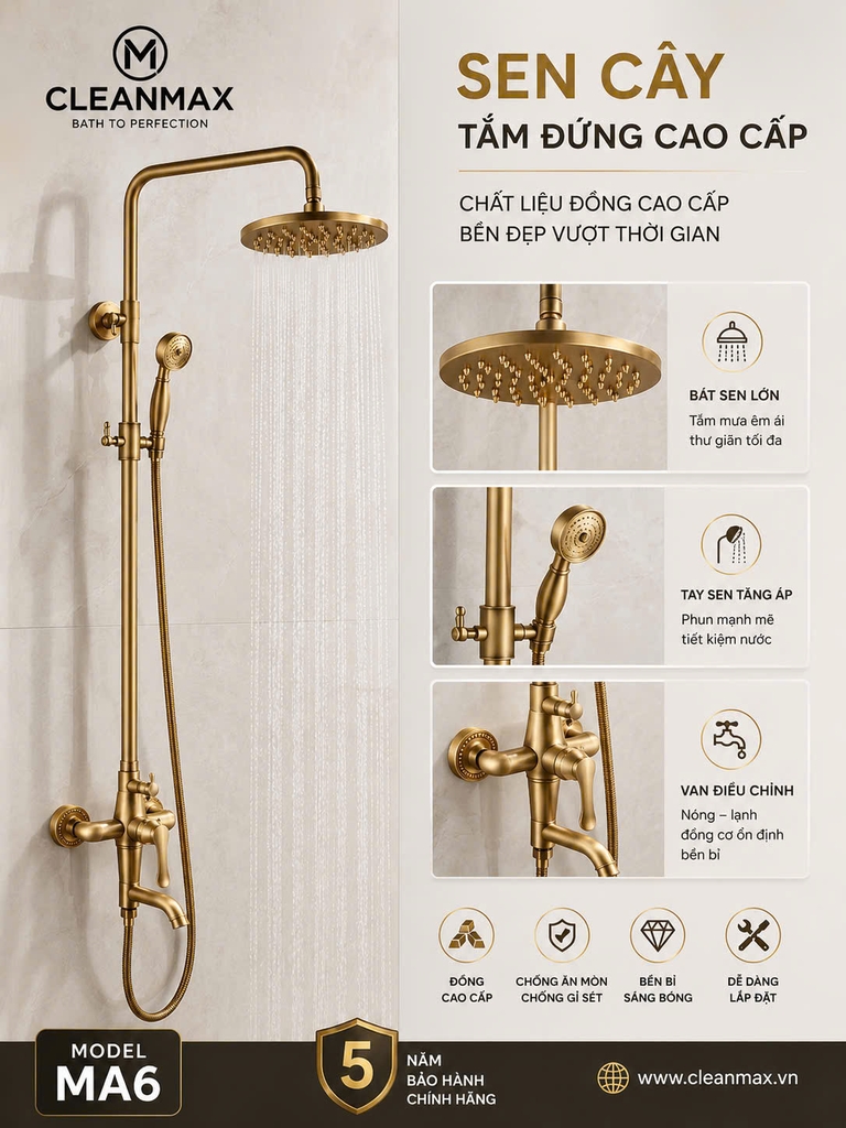 SEN CÂY ĐỒNG TÂN CỔ ĐIỂN  CLEANMAX 1918