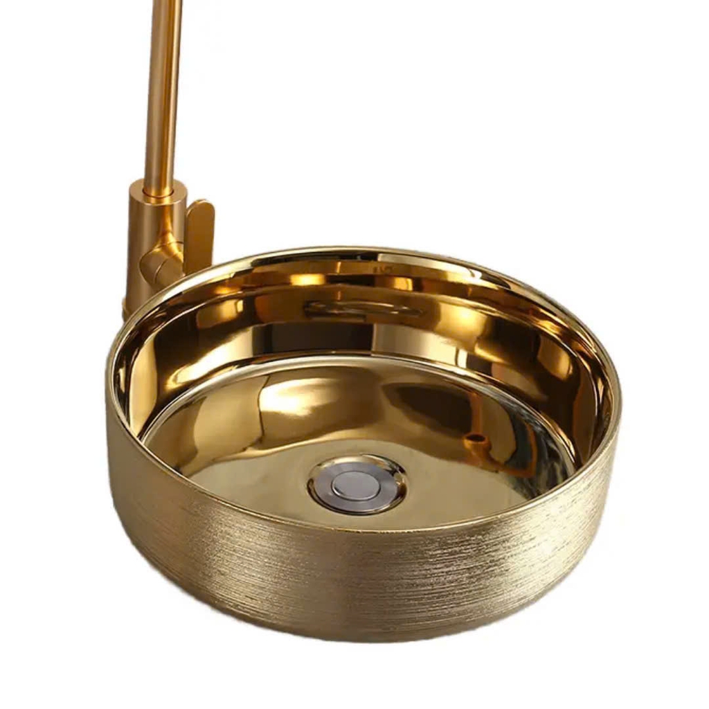 CHẬU GỐM MẠ VÀNG CLM3636