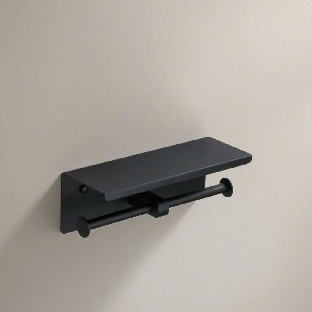 LÔ GIẤY VỆ SINH ĐA NĂNG CÓ KỆ ĐT 346D, MÀU ĐEN