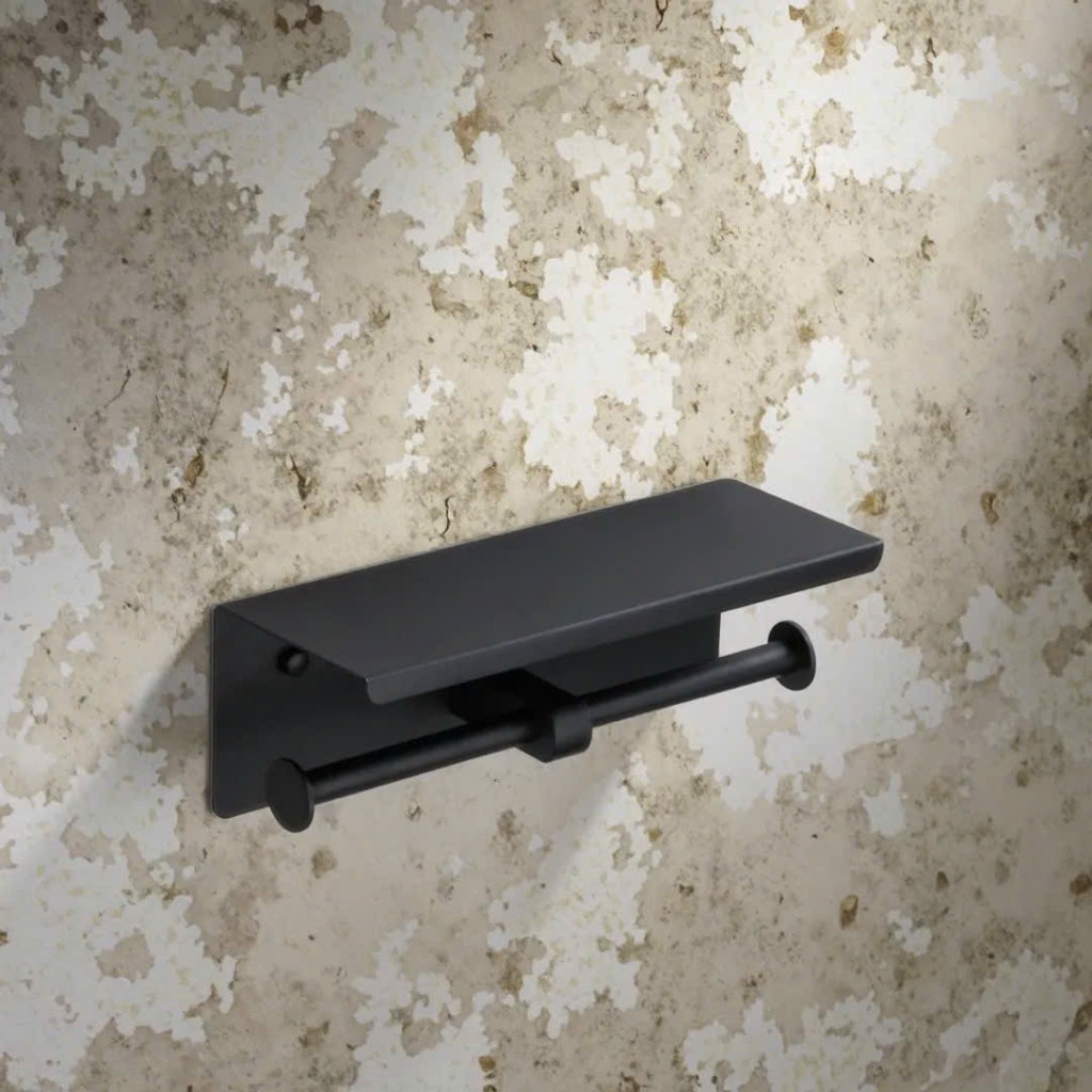 LÔ GIẤY VỆ SINH ĐA NĂNG CÓ KỆ ĐT 346D, MÀU ĐEN