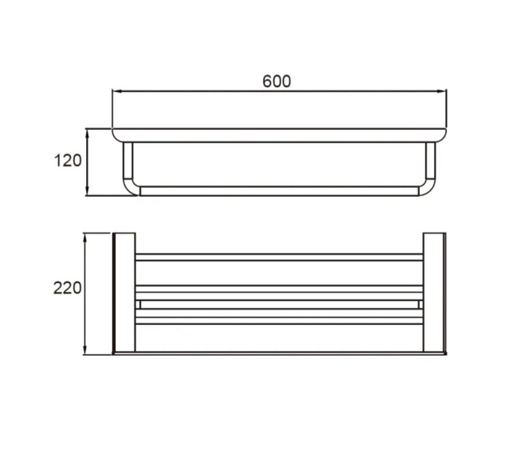 DÀN VẮT KHĂN HAI TẦNG MÀU GHI XÁM - 64003GX
