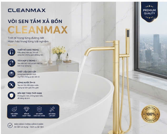 SEN BỒN ĐẶT SÀN MÀU VÀNG - SB 820