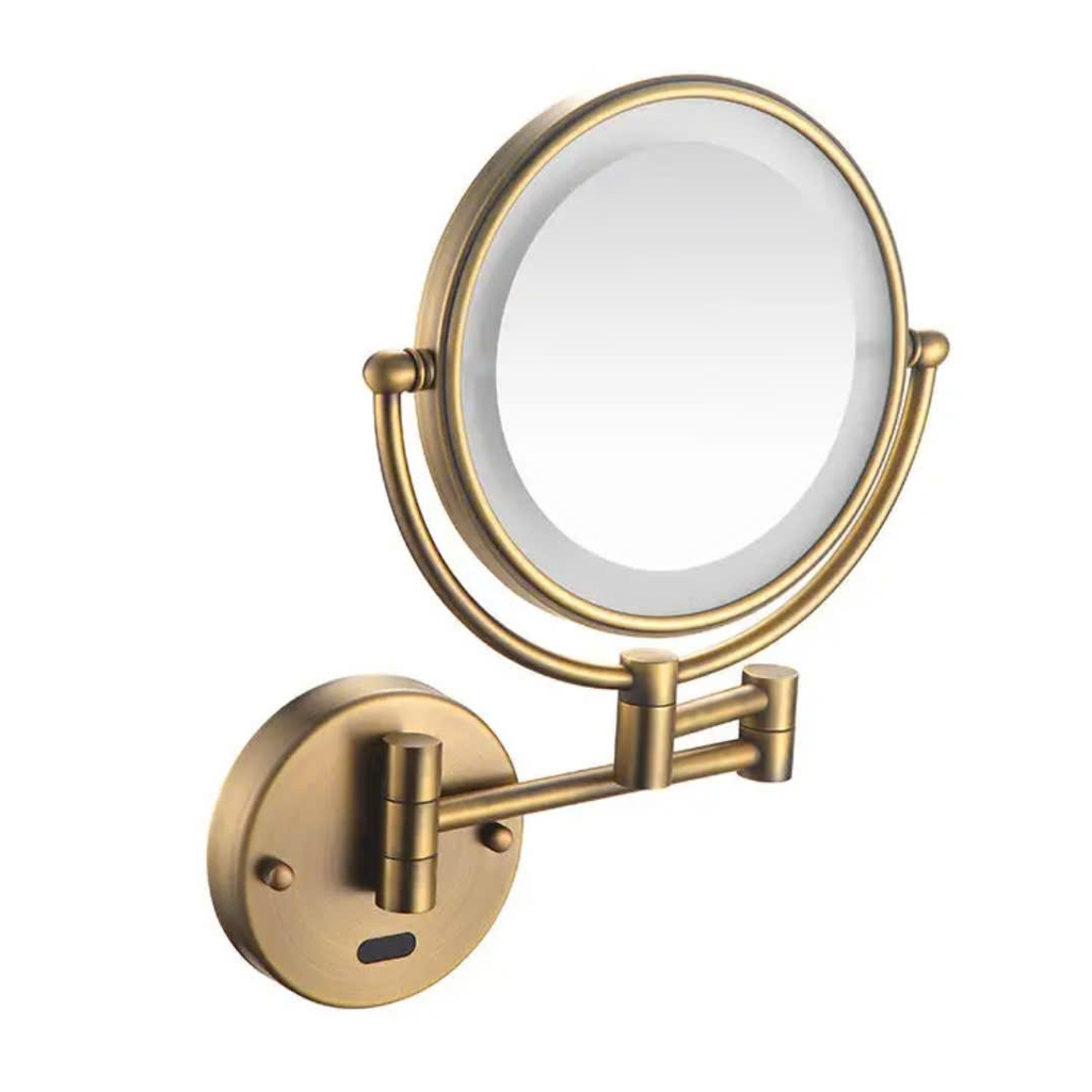 GƯƠNG PHÓNG ĐẠI TREO TƯỜNG MÀU ĐỒNG CỔ (ĐÈN LED) - SLD258 CLEANMAX