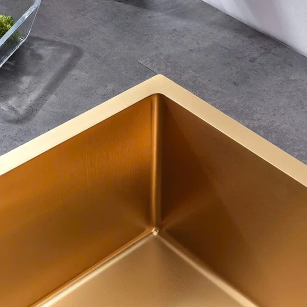 CHẬU BẾP RỬA CHÉN BÁT MẠ VÀNG SUS4880