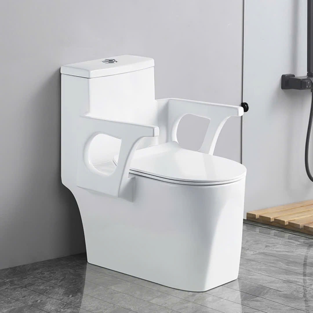 Bồn cầu có tay vịn cho người già, người bệnh và phụ nữ mang thai - BTV699