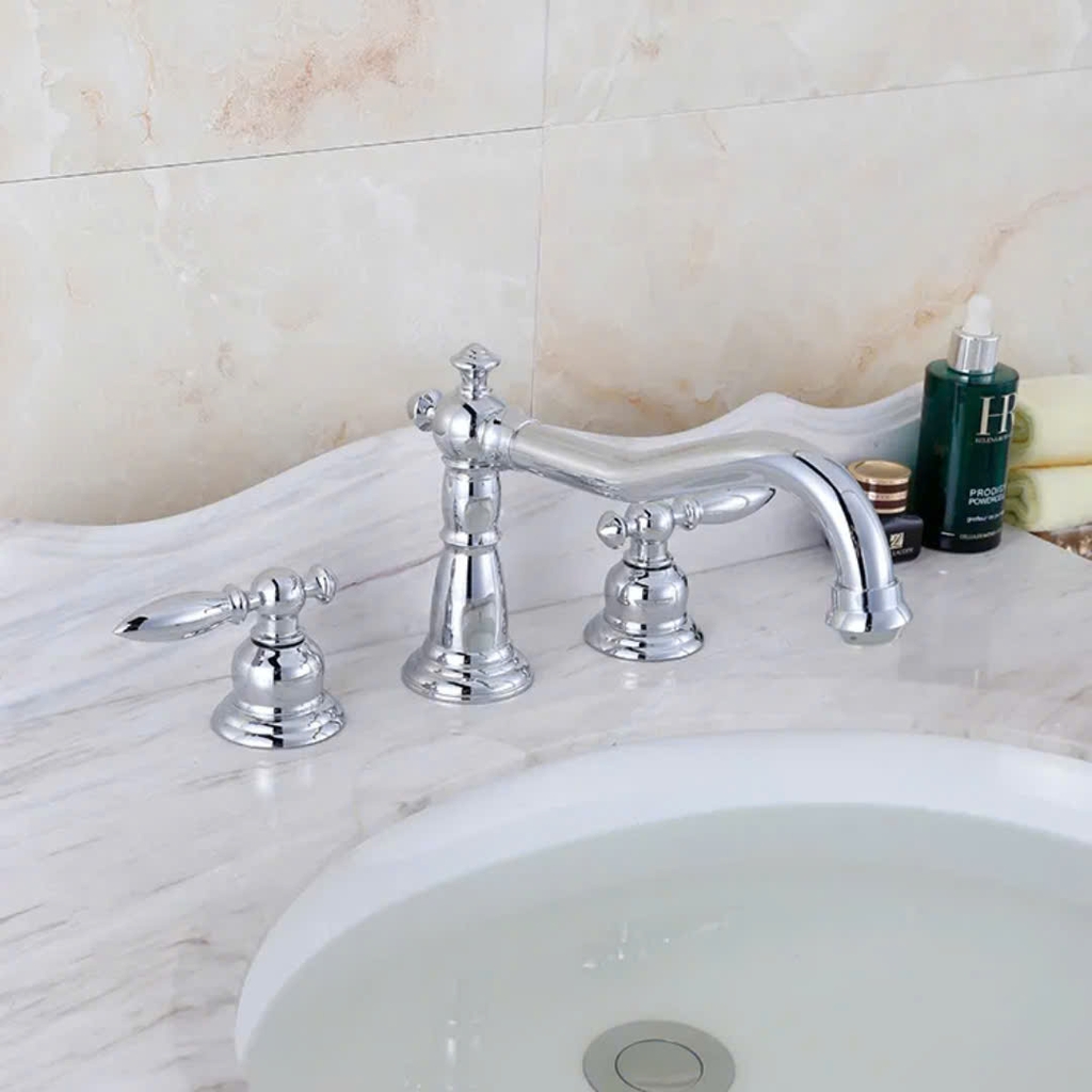 Vòi lavabo 3 lỗ kiểu tân cổ điển CLEANMAX - CA5057D (màu croom)