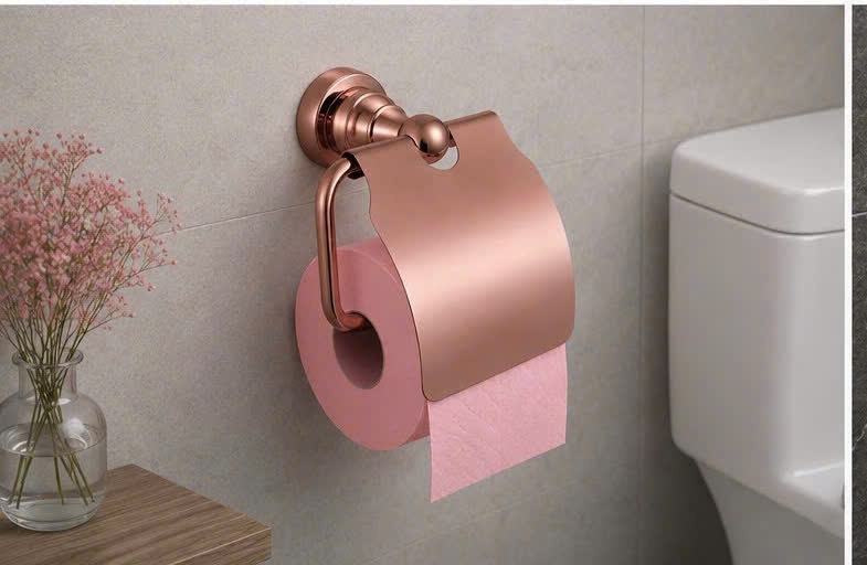 LÔ GIẤY VỆ SINH MẠ VÀNG HỒNG 38013-1H