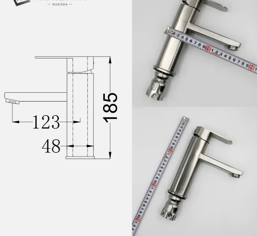 VÒI CHẬU BẰNG INOX SUS304 - IN5202