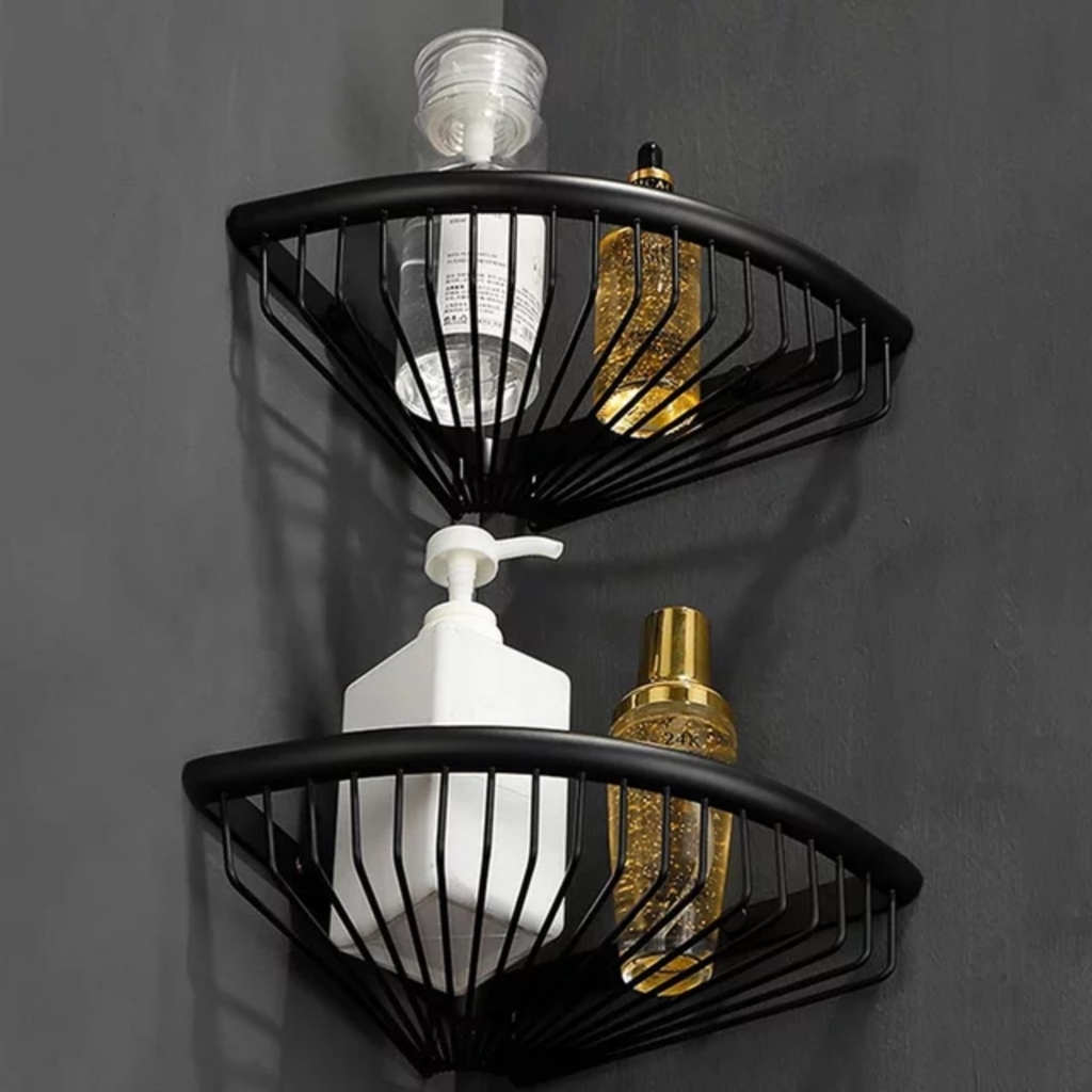 Kệ góc đựng mỹ phẩm màu đen 34669 CLEANMAX