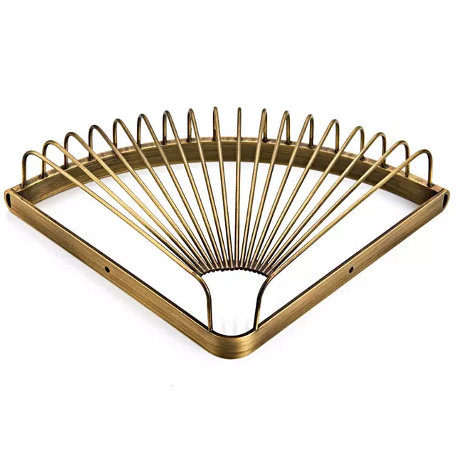 Kệ góc hai tầng màu đồng cổ điển - 34668PQ CLEANMAX