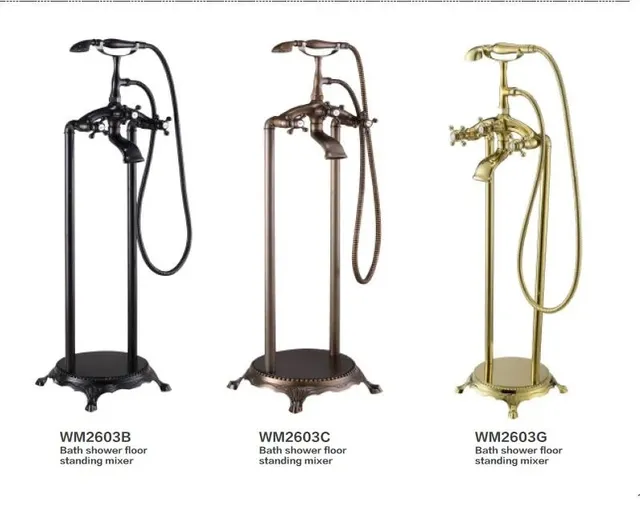 Vòi xả bồn đặt sàn kết hợp sen tắm, đồng cổ - 926DC CLEANMAX