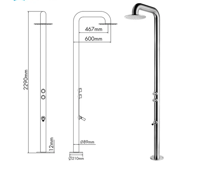 VÒI SEN TẮM BỂ BƠI, TẮM NGOÀI TRỜI, VƯỜN, GẮN SÀN- SNT1809 CLEANMAX