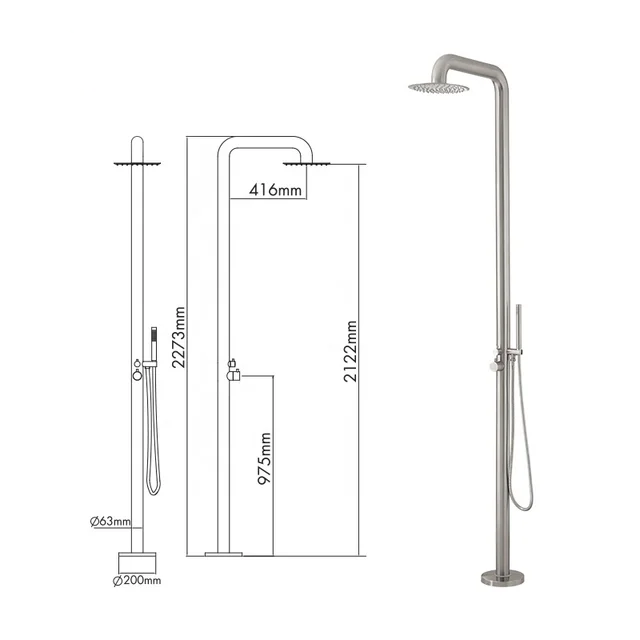 VÒI SEN TẮM BỂ BƠI, TẮM NGOÀI TRỜI, VƯỜN, GẮN SÀN- SNT1809 CLEANMAX