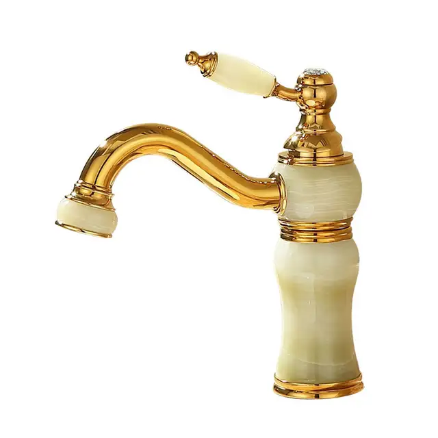 VÒI CHẬU ĐÍNH ĐÁ MẠ VÀNG -5218T CLEANMAX