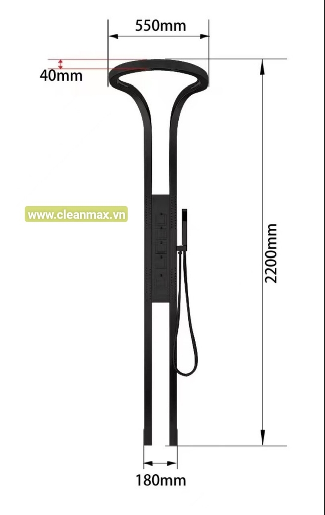 Sen tắm đứng có vòi phun massage SD2006 - CLEANMAX