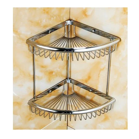 Kệ góc hai tầng màu đồng cổ điển - 34668PQ CLEANMAX