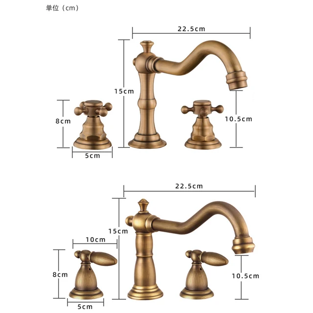 Vòi lavabo 3 lỗ kiểu tân cổ điển CLEANMAX - CA5057D (màu croom)