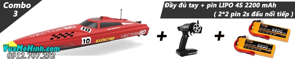 vector 80 cano tàu thuyền điều khiển từ xa cao cấp chính hãng cỡ lớn tốc độ cao