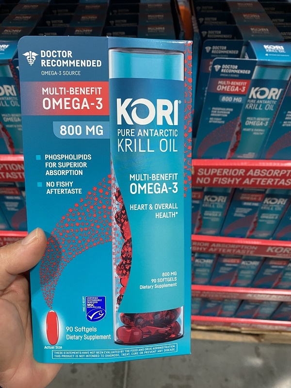 Viên uống dầu nhuyễn thể Kori Pure Antarctic Krill Oil Superior Omega3