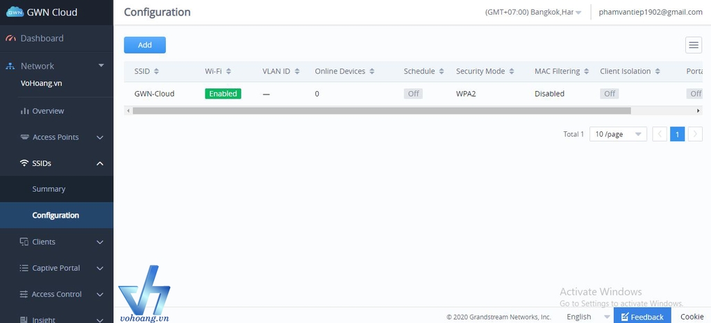 Hướng Dẫn Cài Đặt Thiết Bị Access Point GrandStream Lên Hệ Thống Cloud GWN
