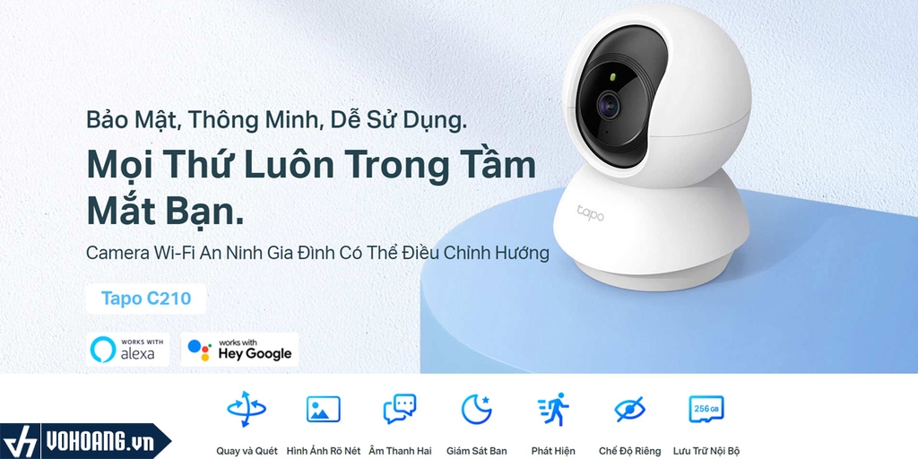 Camera Wi-Fi Tapo - Giải Pháp An Ninh Dành Cho Gia Đình - Dễ Dàng Lắp Đặt - Giá Rẻ