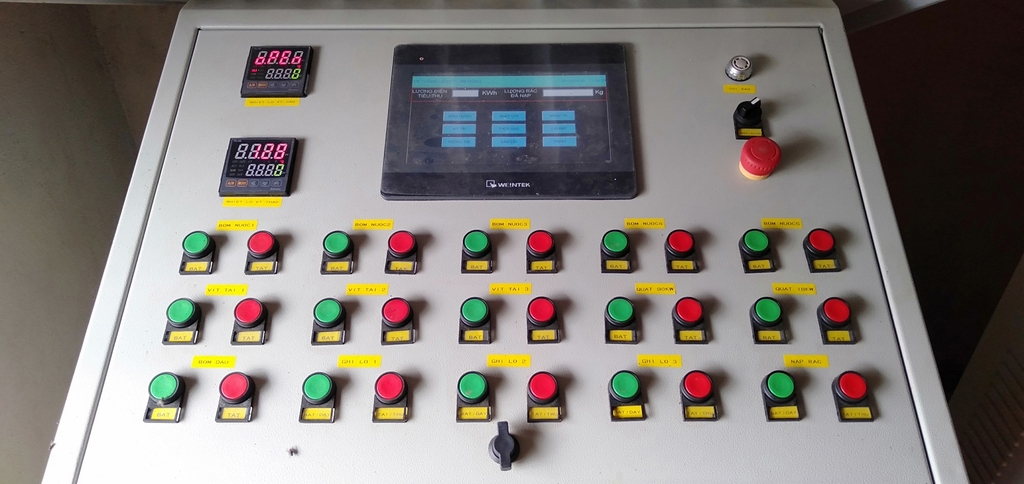 Thiết bị lò đốt rác sinh hoạt.