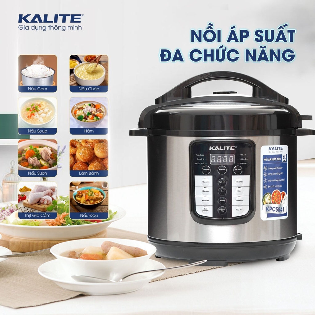 Nồi áp suất điện 6 lít Kalite KPC5841