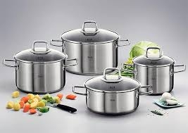 Bộ nồi inox Fissler Viseo 4 nồi kèm nắp kính