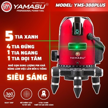 MÁY LASER CÂN BẰNG 5 TIA XANH YMS-388 PLUS