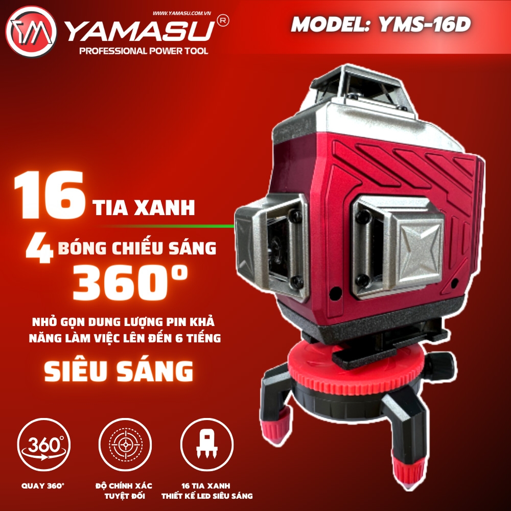 MÁY CÂN BẰNG LASER 16 TIA XANH YAMASU YMS-16D