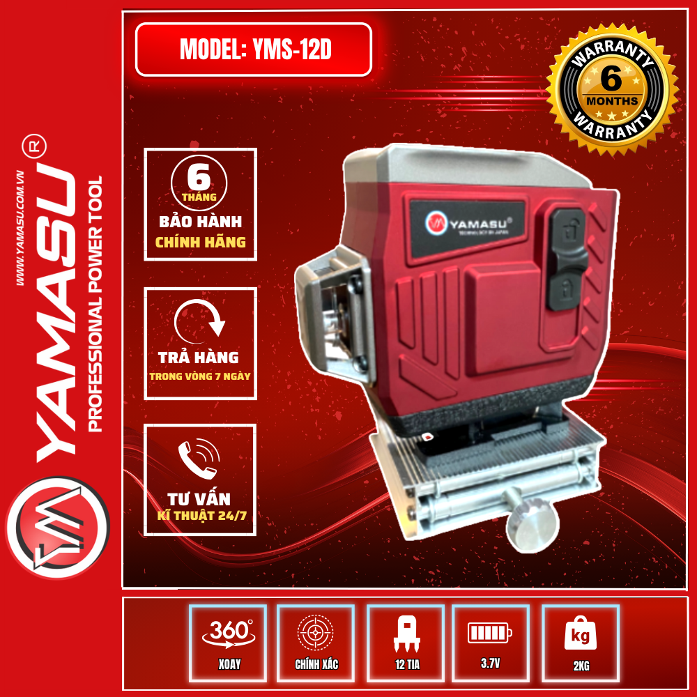 MÁY CÂN BẰNG LASER 12 TIA XANH YAMASU YMS - 12D