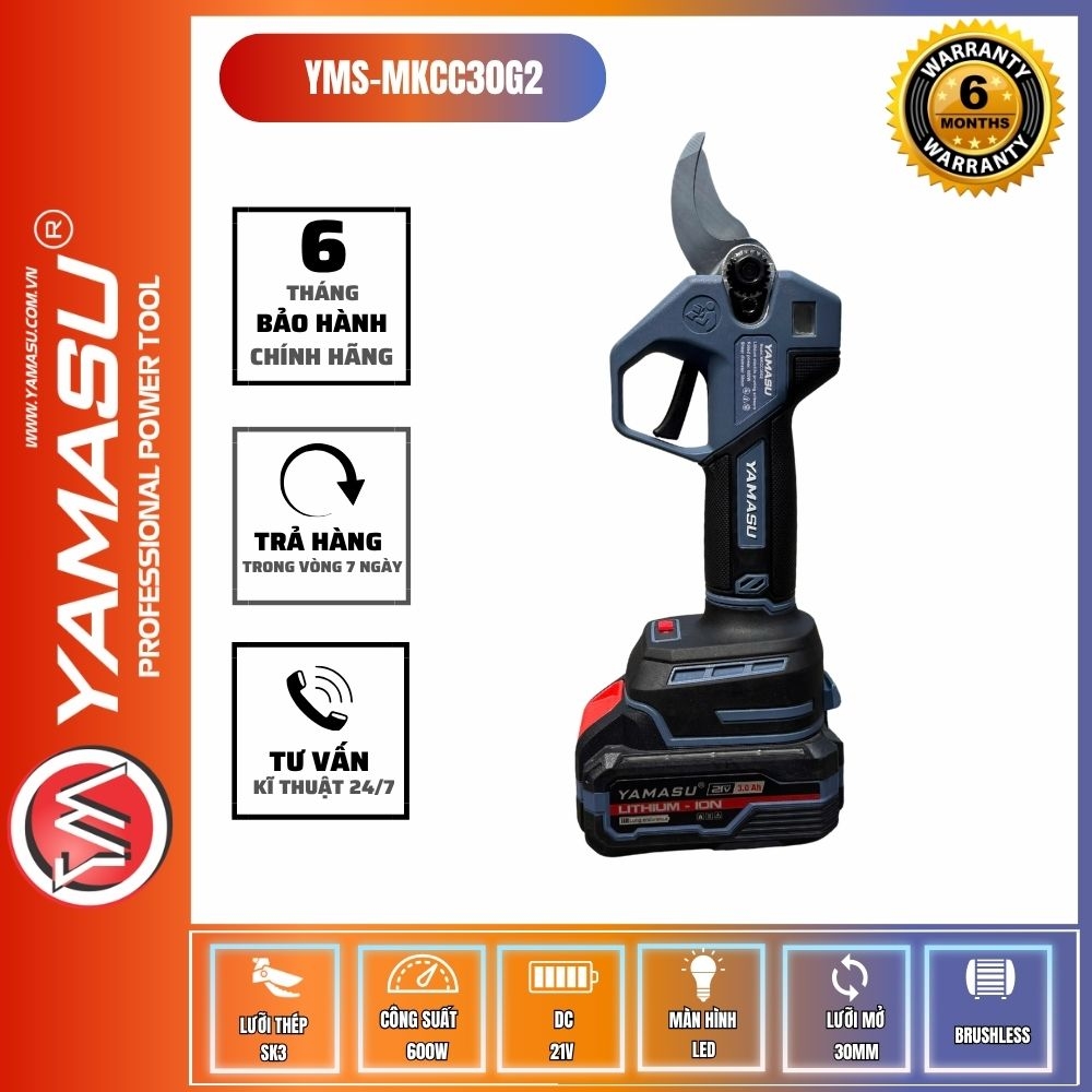 KÉO CẮT CÀNH PIN YAMASU YMS-MKCC30G2 PIN 21V