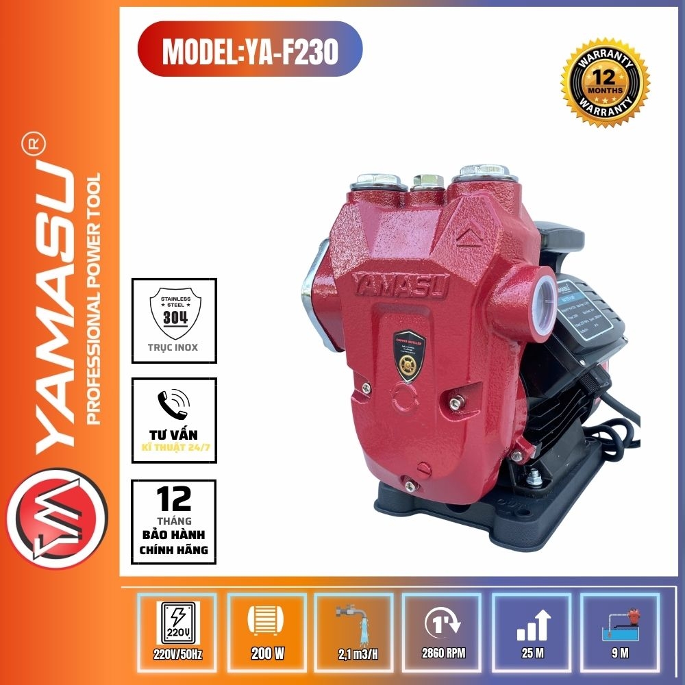 MÁY BƠM NƯỚC CHÂN KHÔNG YAMASU YA-F230 (ĐẨY CAO)