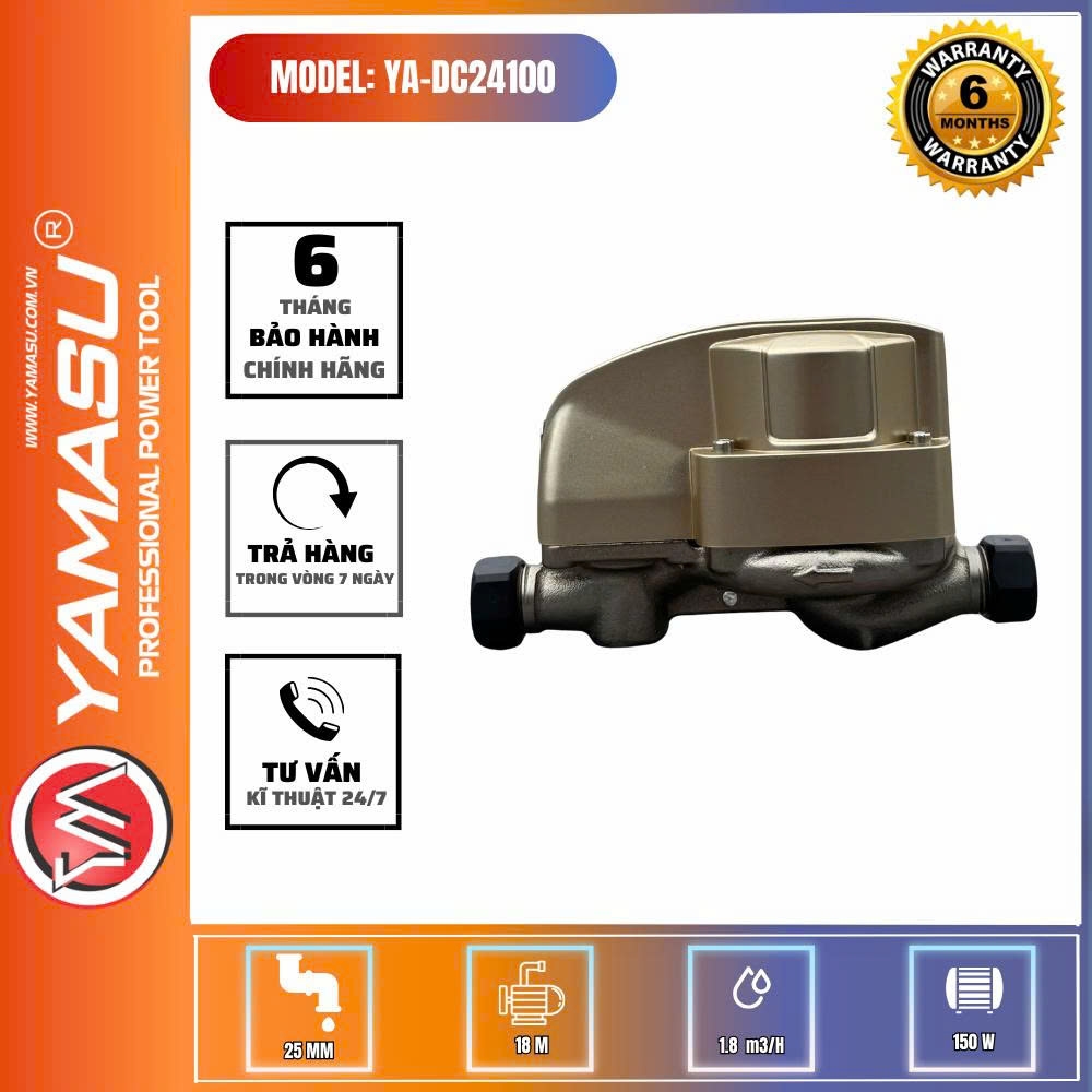 MÁY BƠM NƯỚC TĂNG ÁP 1 THIẾT BỊ YA-DC24100