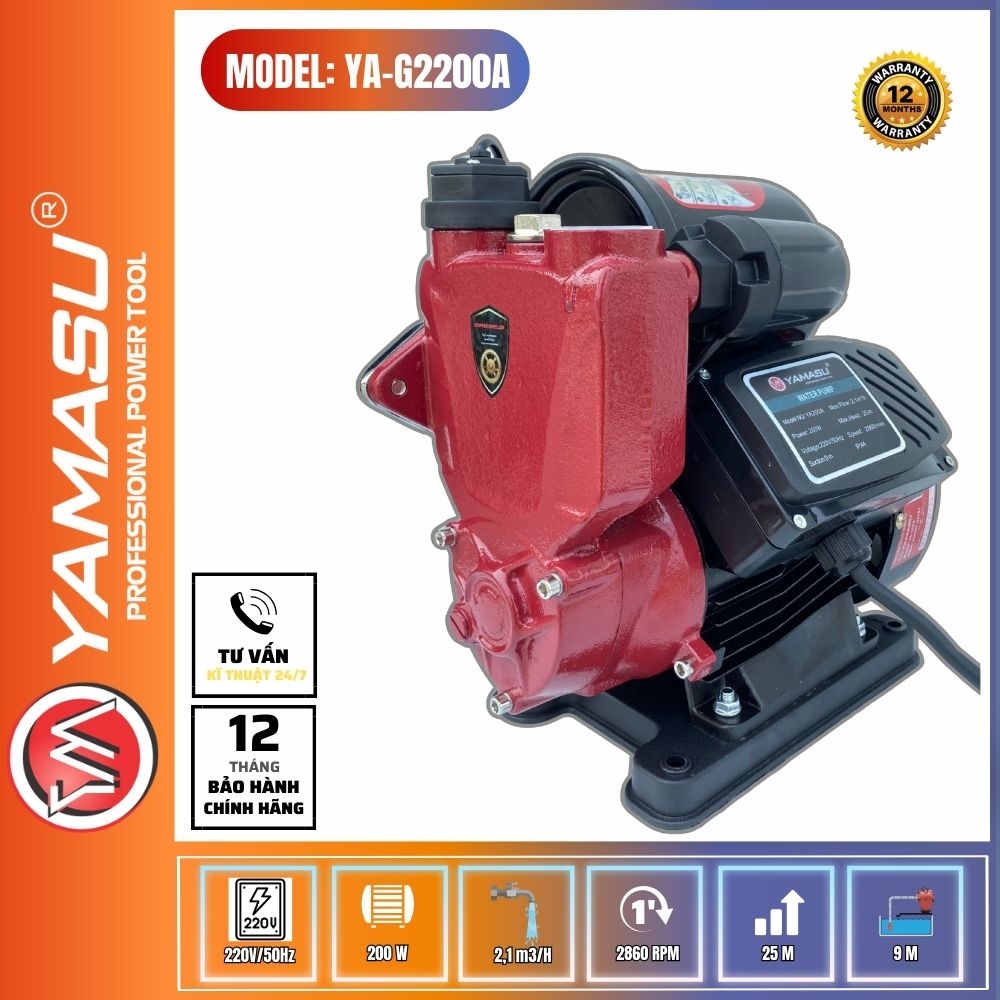MÁY BƠM TĂNG ÁP ĐIỆN TỬ YAMASU YA-G2200A