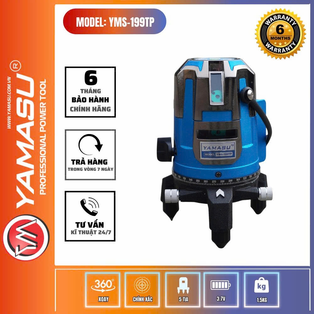 MÁY CÂN BẰNG LASER YAMASU YMS-199TP 5 TIA XANH SIÊU SÁNG