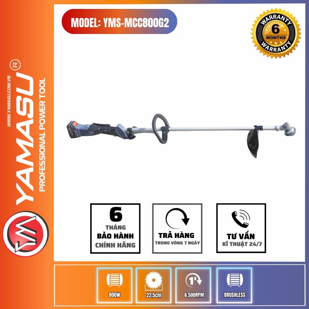 MÁY CẮT CỎ YAMASU YMS-MCC800G2 PIN 21V