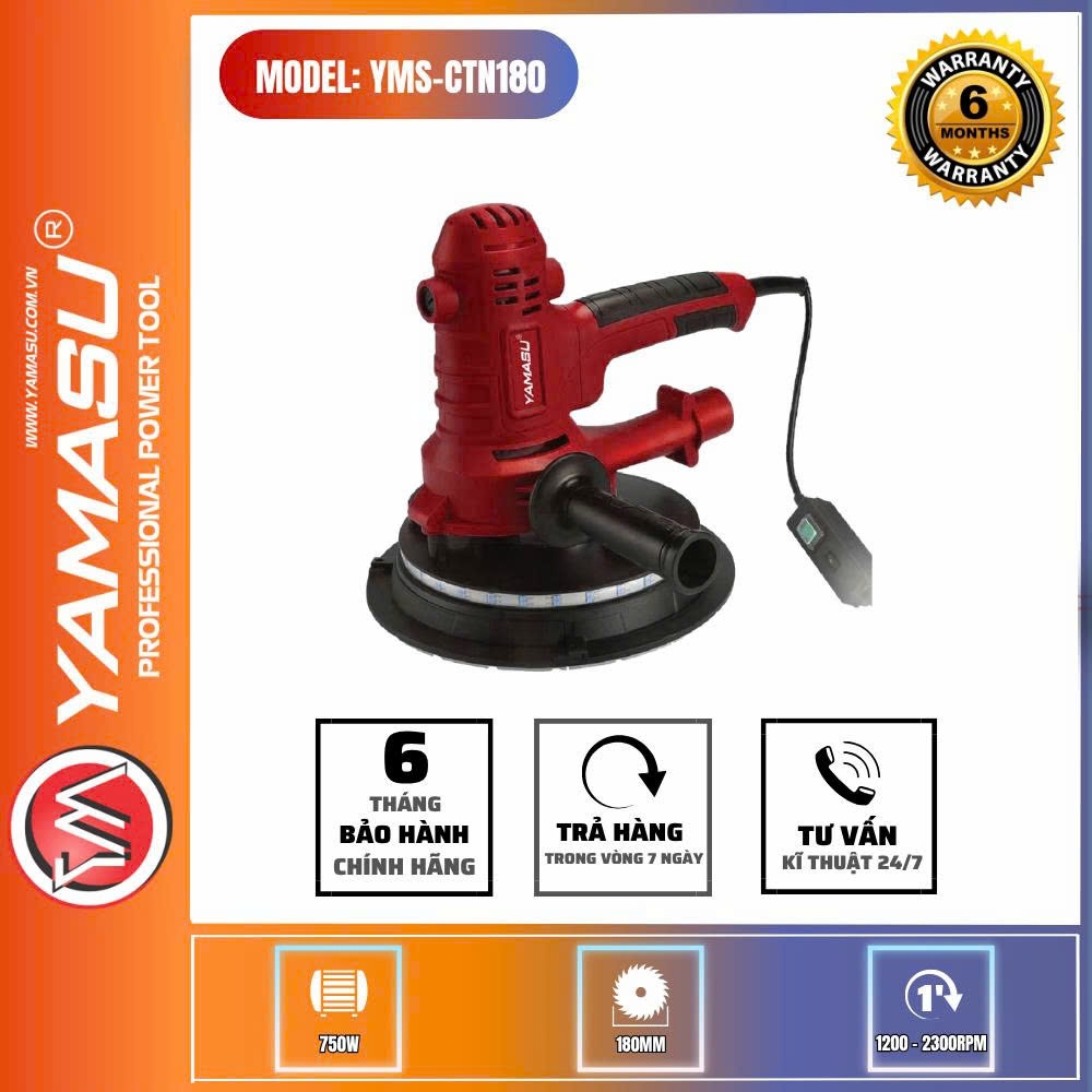 MÁY CHÀ TƯỜNG CẦM TAY YAMASU YMS-CTN180 CÔNG SUẤT 750W