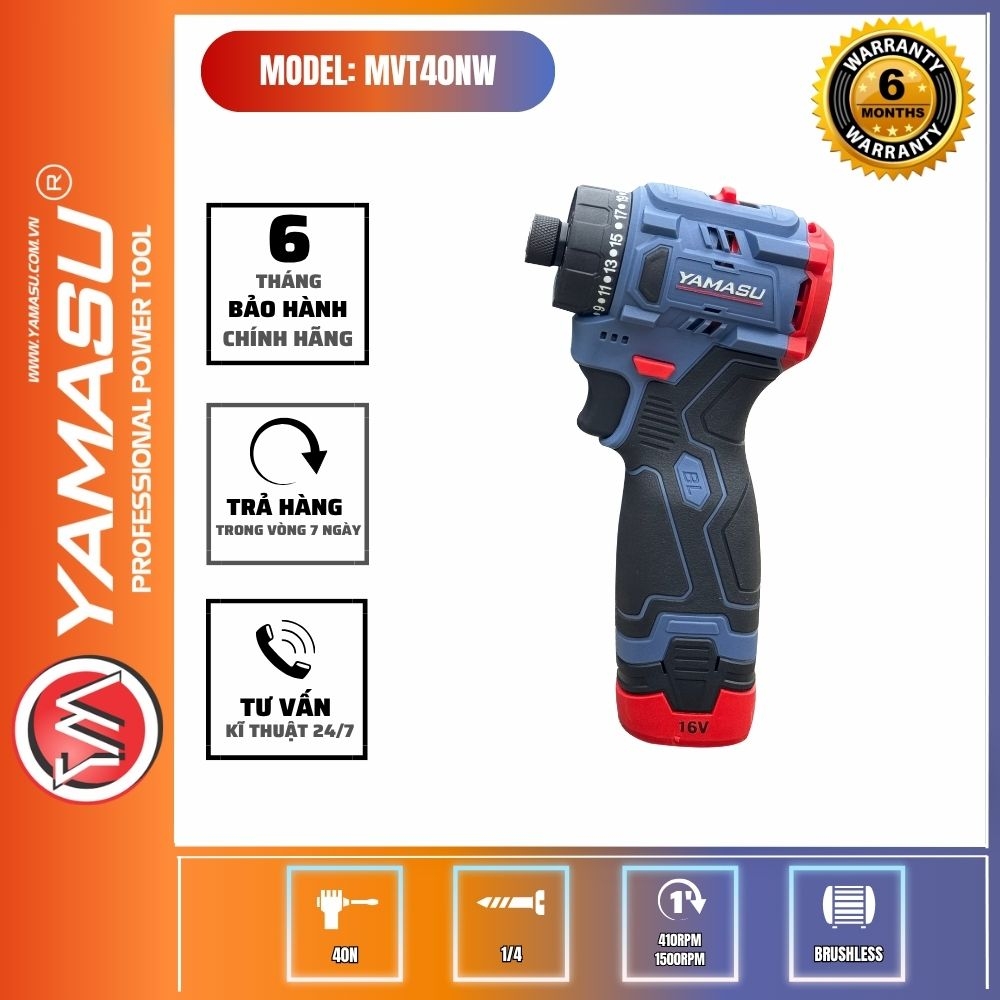 MÁY CHUYÊN VÍT CẤP TRƯỢT YAMASU YMS-MVT40NW PIN 16.8V