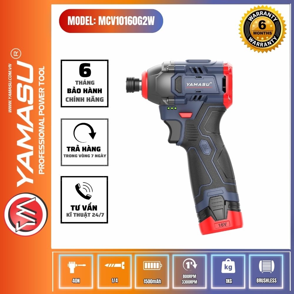 MÁY CHUYÊN VÍT YAMASU PIN 16V YMS-MCV10160G2W