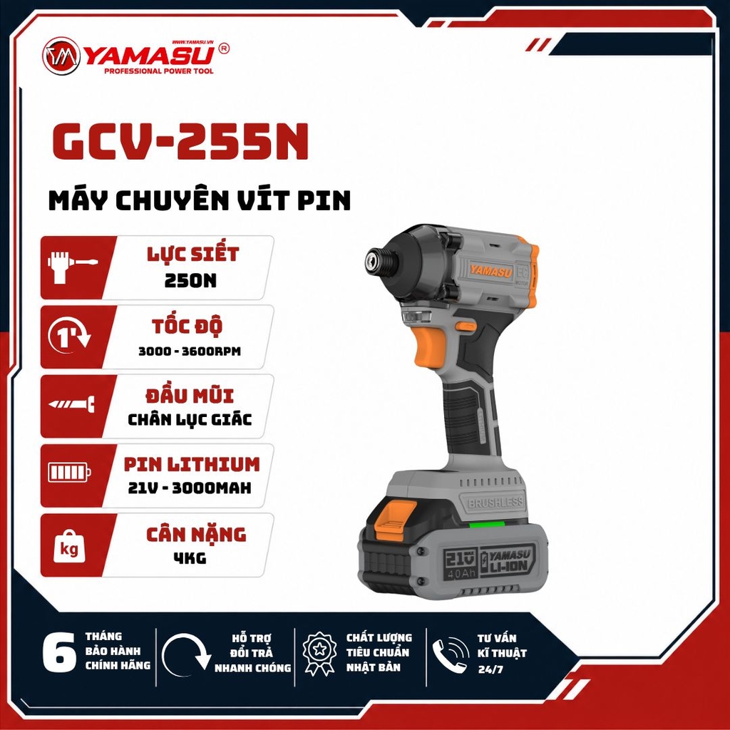 MÁY CHUYÊN VÍT PIN YAMASU GCV-255N
