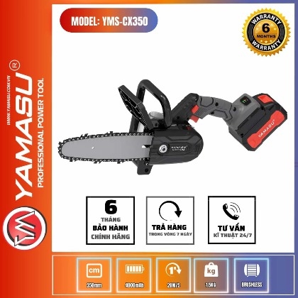 MÁY CƯA XÍCH YMS-CX350 CẮT GỖ CẦM TAY PIN 20V