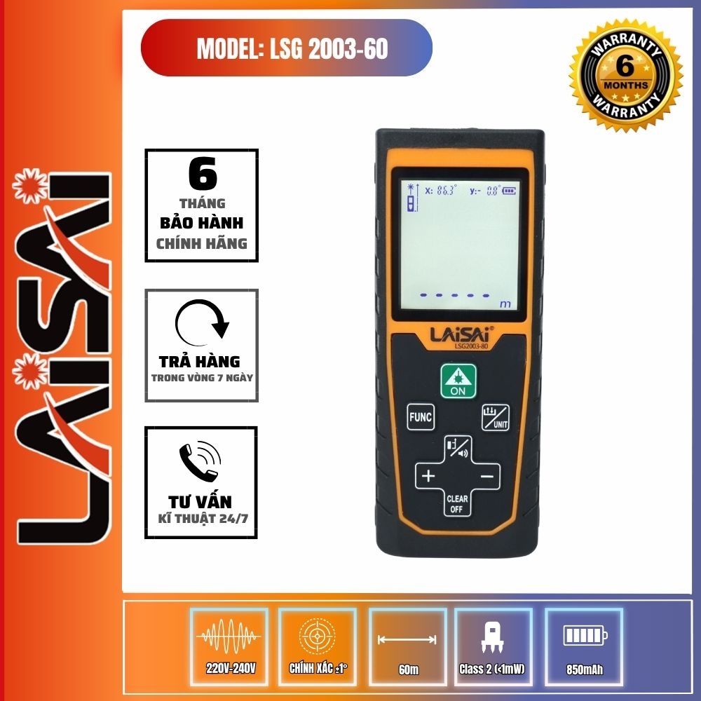MÁY ĐO KHOẢNG CÁCH LAISAI LSG2003-60 CHUẨN XÁC