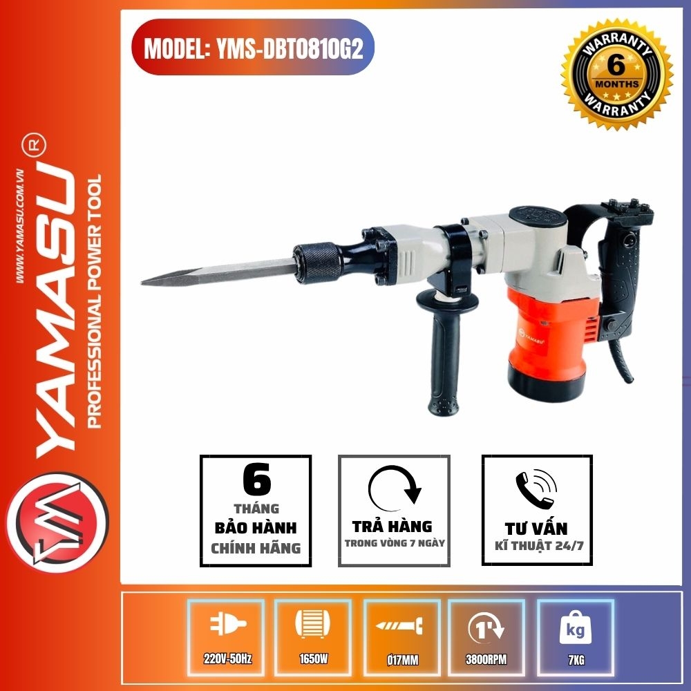 MÁY ĐỤC BÊ TÔNG YAMASU YMS-DBT0810G2 NÒNG VUÔNG 17MM