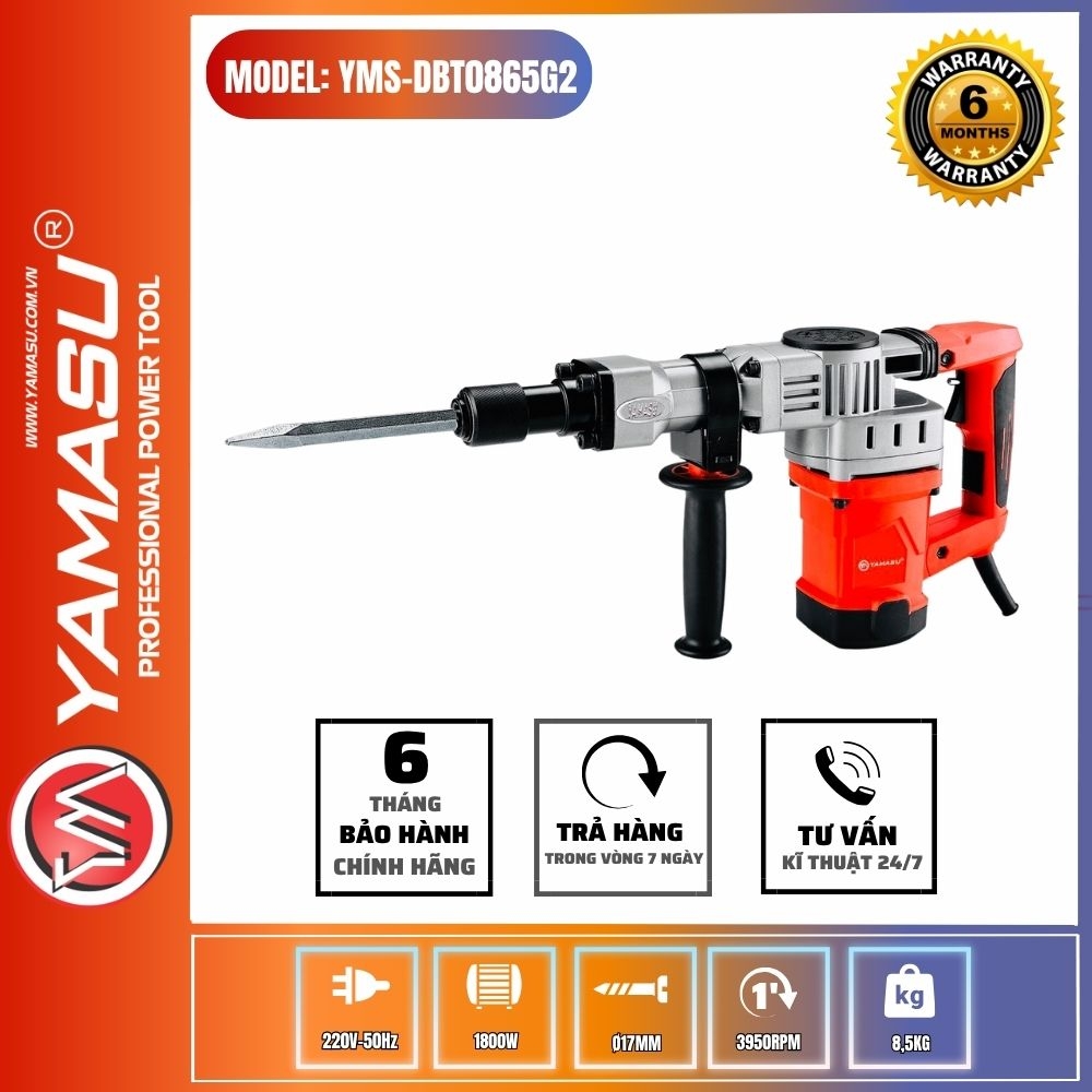 MÁY ĐỤC BÊ TÔNG YAMASU YMS-DBT0865G2 CÔNG SUẤT 1800W